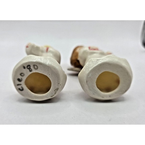 Angel Valentines Day Figurines Hearts Music Porcelain Harp Guitar Cleo '80 - Picture 6 of 7